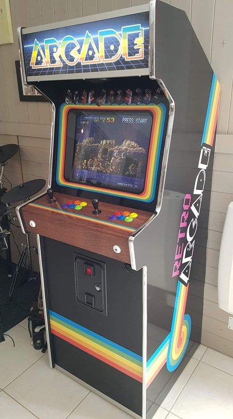 Arcade Bartop, Diy Arcade Cabinet, Diy Arcade, Retro Arcade Machine, Arcade Retro, Arcade Room, Retro Arcade Games, Penny Arcade, Mini Arcade