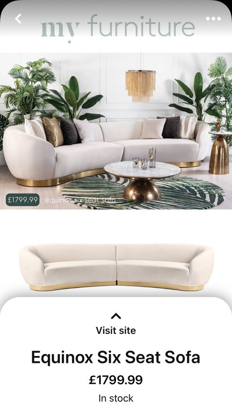 Leaving Room Ideas, Affordable Decorating Ideas, Curvy Sofa, Corner Sofa Lounge, Double Piping, Sofa Makeover, Open Plan Kitchen Dining Living, Statement Sofa, Cozy Interiors