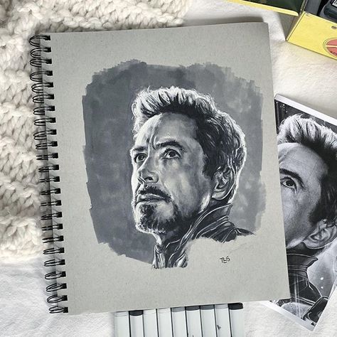 Fantastic marker art by @teganleighdraws on Strathmore Toned Gray Sketch paper.⠀⠀ ⠀ #endgame #ironman #theavengers #avengers #robertdowneyjr #tonystark #avengersendgame #strathmore #strathmoreart #strathmorepaper #tonedpaper #tonedgray #tonedart #tonedsketch #graypaper #sketchbook #art #artist #artwork #marker #markerart #markers #illustration #markerillustration #portrait #portraitart #sketch #draw #drawing #marvel Markers Illustration, Drawing Marvel, Sketch Paper, Kpop Drawings, Toned Paper, Sketchbook Art, Paper Drawing, Marker Art, Draw Drawing