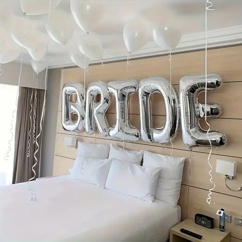 Bride Bridal Party Foil Balloons Perfect Wedding Decorations - Temu Wedding Morning Balloons, White Bride Balloons Bachelorette, Silver Bride Balloons, Bride Balloons Above Bed, White Bride Balloons, Bride Balloons Bachelorette Parties, Bride Balloons Wedding Day, Bride Balloon Decoration, Bachelorette Balloon Decor