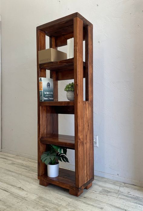 Elevate your space with our Heavy-Duty Custom Bookshelf, designed for durability and tailored to your needs. Handcrafted from premium solid wood, this bookcase is built to withstand the heaviest of collections, from large volumes to decorative pieces. With customizable dimensions and finishes, it seamlessly fits into any room, offering both style and function. Whether for a home library, office, or living room, this made-to-order bookshelf combines strength with timeless design. SHIPPING IS INCLUDED IN PRICE! Sturdy Construction: Supports heavy loads without sagging. Customizable: Choose your size and finish. Sustainable Materials: Crafted from responsibly sourced wood. Transform your space with a bookshelf that's as unique as your collection. Stain/Colors: This unit is a honey stain. You Home Library Office, Custom Bookshelf, Woodshop Projects, Reclaimed Wood Bookcase, Solid Wood Bookcase, Custom Bookshelves, Wooden Bookshelf, Wood Bookshelf, Library Office