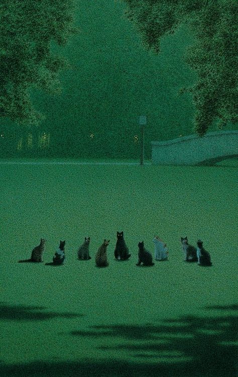 …Quint Buchholz’s Cat Paintings Quint Buchholz, Arte Peculiar, Dark Green Aesthetic, Fotografi Vintage, Slytherin Aesthetic, Cat Painting, Green Aesthetic, Surreal Art, A Group