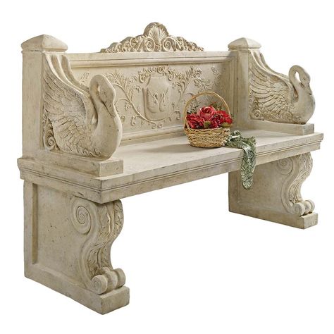 Garden Bench Seating, Sitting Bench, Outdoor Garden Bench, Drawing Room Decor, Design Toscano, Garden Bench, Outdoor Bench, Dream House Decor, Neoclassical