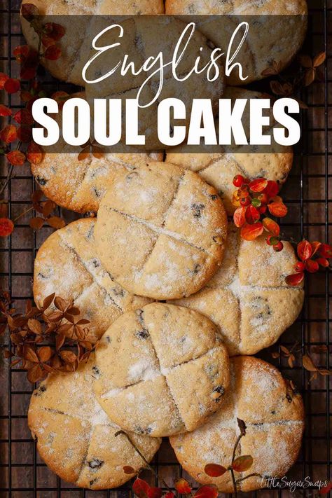 Soul Cakes from Shropshire Soul Cakes, Samhain Recipes, Bonfire Night Food, Souls Day, Soul Cake, Uk Recipes, All Souls Day, British Baking, All Saints Day