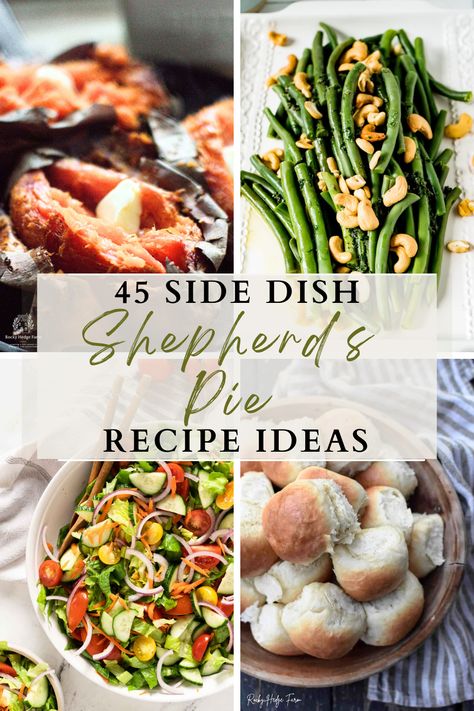 Welcome to the ultimate guide for finding the perfect side dish ideas to serve with your shepherd’s pie or cottage pie. These 45 mouthwatering ideas will make a complete meal for your homemade shepherd’s pie. Side Dishes For Shepherd's Pie, Sheperd Pie Easy, Sheppard’s Pie, Cottage Pie Recipe Beef, Cottage Pie With Sliced Potatoes, Skillet Shepard’s Pie, Irish Dinner Recipes, Turkey Shepherds Pie, Lamb Pie