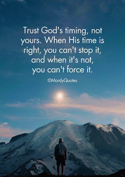 Trust God's timing, not yours. When His time is right, you can't stop it, and when it's not, you can't force it. #mordyquotes #quoteoftheday #lifequotes #motivationalquotes #inspirationalquotes #lifelessons #wisdomquotes #lifecoach #pinterestquotes #quotesideas #quoteideas #lifehacks #ideaquotes #quoteoftheday #positivequotes #pinquotes #thursdaymotivation #thursdayquotes Trust God's Timing, Difficult Times Quotes, Trust Gods Timing, Hard Times Quotes, God's Timing, Thursday Quotes, Times Quotes, Thursday Motivation, God Help Me