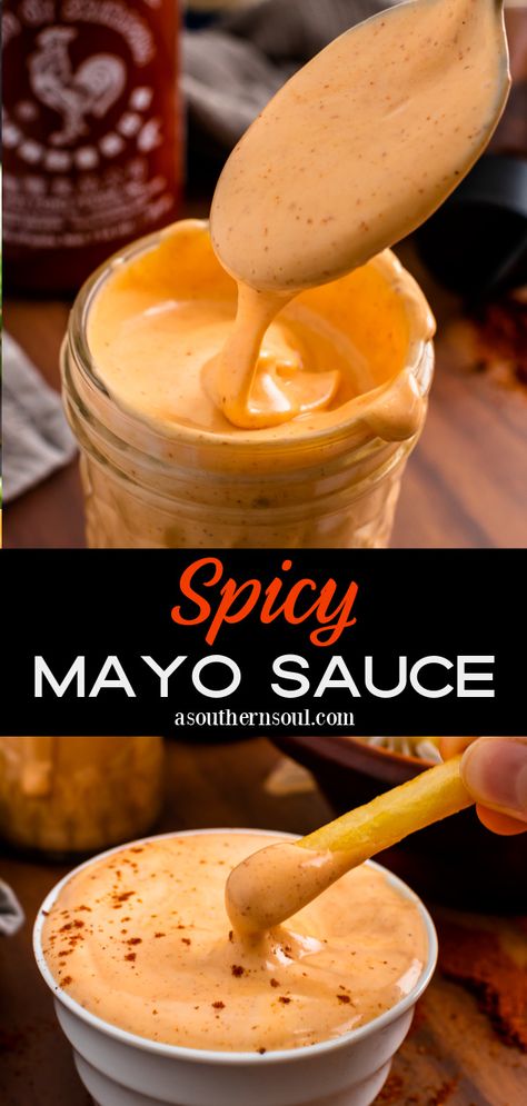 Spicy Mayo Dipping Sauce, Spicy Sauce For Burgers, Mayo And Hot Sauce Dip, Spice Mayo Sauce, Burger Sauce Spicy, Creamy Spicy Sauce, Spicy Mayo Recipe Without Sriracha, Chili Mayo Sauce Recipe, Spicy Habanero Sauce