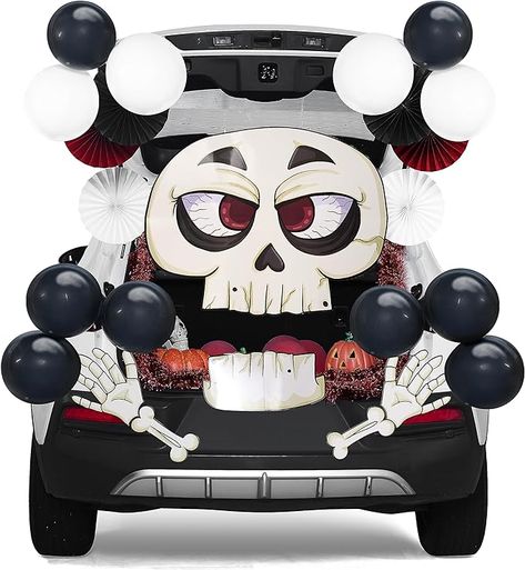 JOYIN Halloween Trunk or Treat Car Decorations Kit with Skeleton Design, Car Archway Garage Decoration with a Set of Skeleton Paper Board, Balloons and Tinsel Streamer Garland Streamer Garland, Halloween Trunk Or Treat, 12 Balloons, Skeleton Decorations, Skeleton Head, Tinsel Garland, Skeleton Design, Car Decorations, Ghost Busters