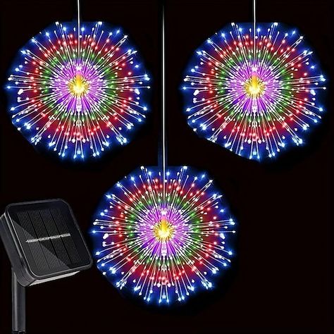 Starburst Lights, Firework Lights, Decorative String Lights, Waterproof Lights, Lights For Patio, Solar Flower Lights, Hanging Solar Lights, Starburst Light, Pool Wedding