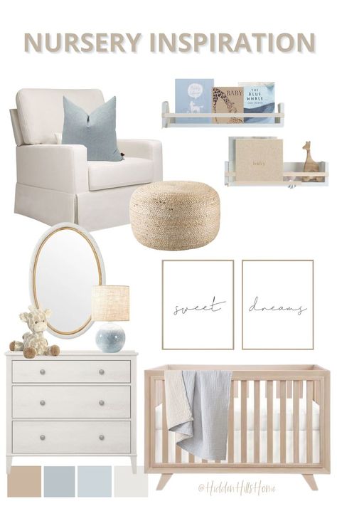 Baby Boy Nursery Decor Blue Nursery Girl, Baby Blue Nursery, Blue Nursery Boy, Boy Nursery Themes, Nursery Decor Inspiration, Blue Nursery Decor, Baby Boy Bedroom, Baby Room Themes, Baby Boy Nursery Decor