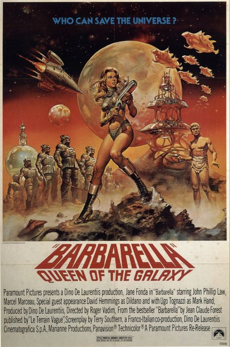 Barbarella Movie, Retro Film Posters, Jane Fonda Barbarella, David Hemmings, Timeless Artwork, Movie Poster Frames, Anita Pallenberg, Movie Room Decor, Nancy Sinatra