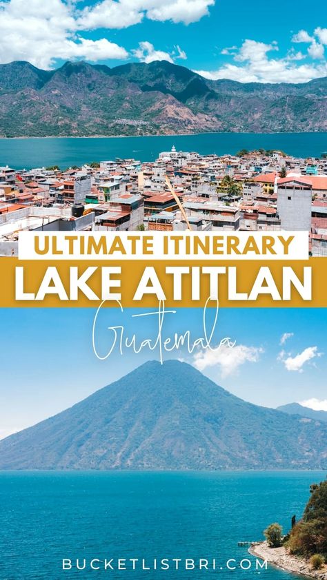 Guatemala Itinerary, Lake Atitlan Guatemala, Latin America Travel, Guatemala Travel, Lake Atitlan, Central America Travel, Perfect Itinerary, Slow Travel, Travel Bugs