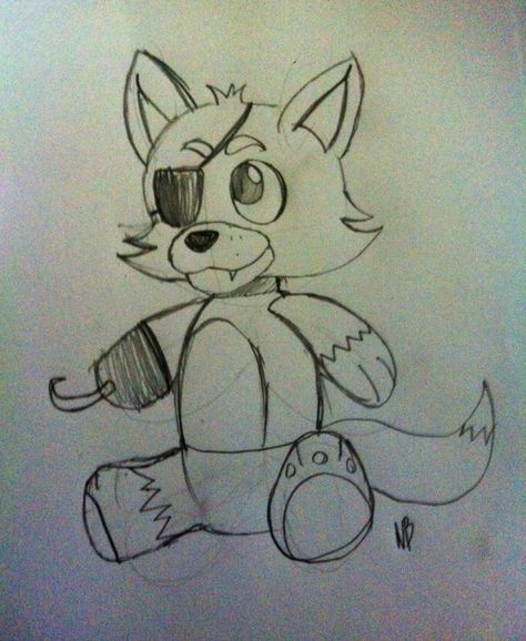 I drew foxy as a plushie! Fnaf Drawings Sketches Foxy, Foxy Drawings Fnaf, Foxy Drawings, Fnaf Drawings Sketches, Fnaf Wallpapers, Pencil Drawings Easy, Easy Drawings Sketches, Fnaf Drawings, Fnaf Art