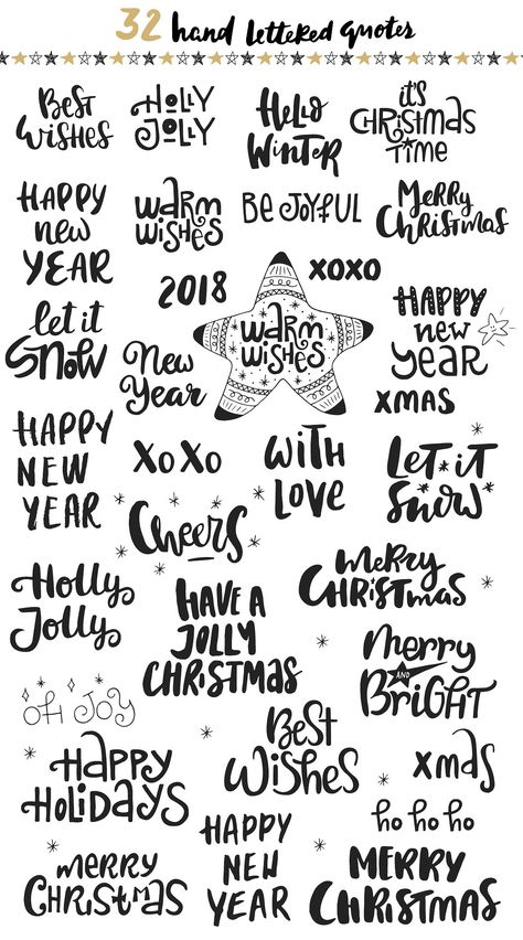 Christmas Illustration Design, Merry Christmas Font, Christmas Fonts Free, Fonts Christmas, Christmas Calligraphy, Christmas Doodles, Christmas Fonts, Hand Lettering Quotes, Christmas Words