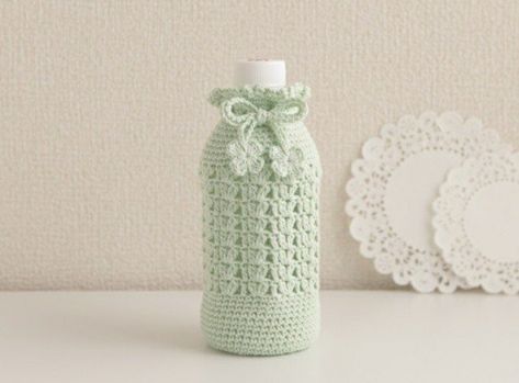 Crochet Tumbler, Crochet Water Bottle Holder, Quick Crochet Projects, Crochet Keychain Pattern, Crochet Baby Toys, Bottle Sleeves, Crochet Basket Pattern, Quick Crochet, Crochet Keychain