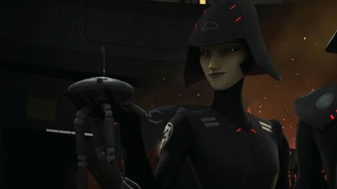 A girl and her pet Seventh Sister, Sw Rebels, Star Wars Canon, Dark Side Star Wars, Vader Star Wars, Galactic Empire, Star Wars Pictures, Star Wars Rebels, Star Wars Characters