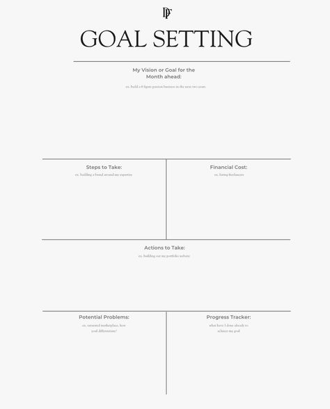 A little goal setting worksheet for you ladies 💋 More in our 30-Day Glow Up ⬆️ #goalsetting #goals #selfimprovement #workbook how to set goals and glow up in 2024 #divinefeminineforum #hotterandricher Goals And Dreams Journal, Wellness Era, Digital Stationary, Goal Planning Worksheet, Life Template, Planner Weekly Layout, Visual Planner, Goal Settings, Goal Setting Activities