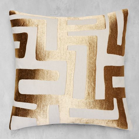 Print & Pattern Pillows | Pillows By Style | Bedding | ZGallerie Gold Bedroom Wall Art, Luxe Throw Pillows, Gold Throw Pillow, Gold Couch Pillows, Gold Throw Blanket, Modern African Decor, Bar Remodel, Home Accessories Ideas, Gold Accent Pillows