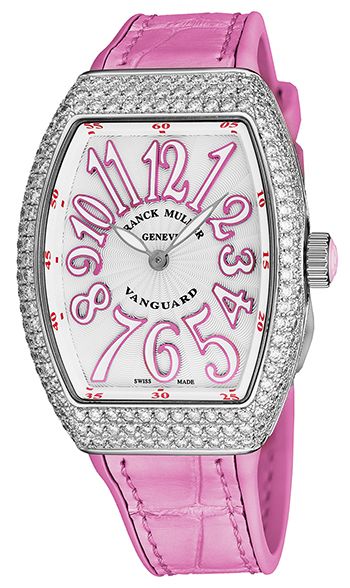 Frank Muller, Franck Muller Watches, Gold Diamond Watches, Franck Muller, Ladies Watch, Diamond Watch, Rose Gold Diamonds, Pink Leather, Luxury Watch