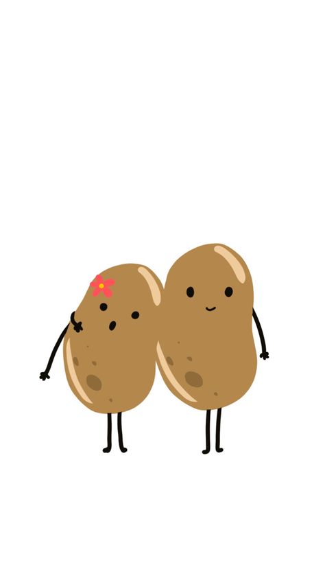 Potato Tattoo, Potato Illustration, Daughters Tattoo, Potato Drawing, Potato Party, Coffee Bar Party, Mommy Daughter Tattoos, Happy Potato, Insta Gif