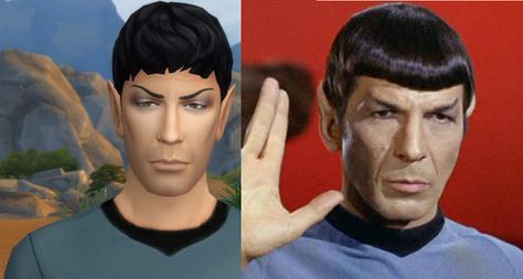 Sims 4 CC's - The Best: Spock and Captain James Kirk by Snowhaze Sims 4 Star Trek Cc, James Kirk, Leonard Mccoy, Spock And Kirk, Mr Spock, Star Wars Princess, Star Trek Original Series, Star Trek Series, Male Hair