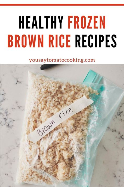 My recipe for cooked, frozen brown rice is a life saver when I'm meal planning. It means I can cut 30 minutes off my cooking time for so many easy family meals. If you don't know how to cook brown rice, or how to freeze rice and defrost it safely then read this article and make your meal times easy, healthy and quick. #gemcwade #freezermeals #freezerrecipes #mealplanning #recipes Cook Brown Rice, Freezer Dinners, Yummy Desserts Easy, Frozen Dinners, Cooking Tomatoes, Easy Freezer Meals, One Pot Dinners, Healthy Family Dinners, Monthly Meal Planning