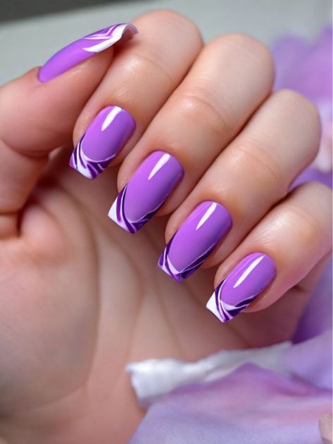 55+ Beautiful Purple Wedding Nail Designs and Ideas | Sarah Scoop Purple Wedding Nails, Wedding Nail Designs, Purple Nail Art Designs, Chic Nail Designs, Simple Spring Nails, Purple Nail Art, Purple Acrylic Nails, Pastel Nail, Purple Nail Designs