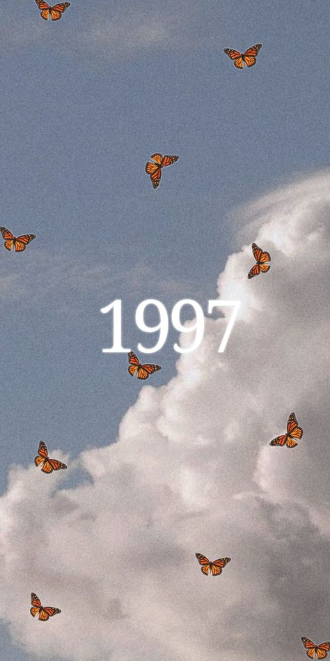 1997 Wallpaper, 1997 Aesthetic, Blue Sky White Clouds, Butterflies Blue, Butterfly Aesthetic, Monarch Butterflies, Aesthetic Blue, White Clouds, Blue Skies