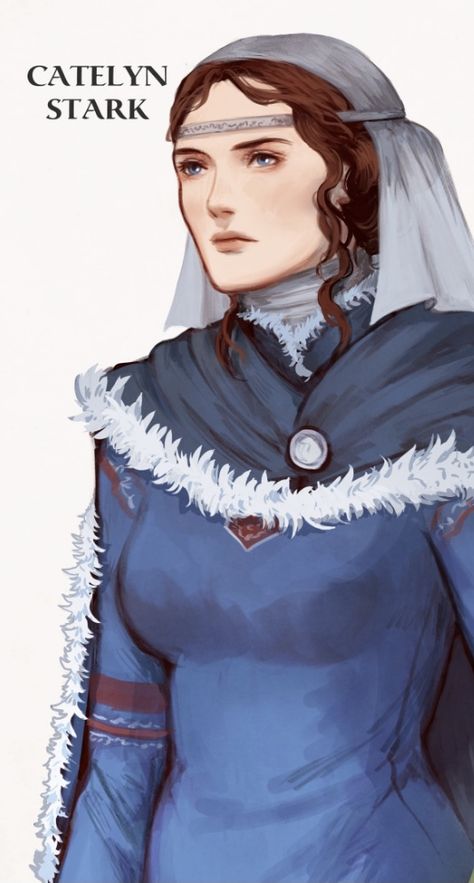 Catelyn Stark, Asoiaf Art, Gra O Tron, House Stark, Game Of Thrones Art, Sansa Stark, Game Of Thrones Houses, Fire And Ice, A Song Of Ice And Fire