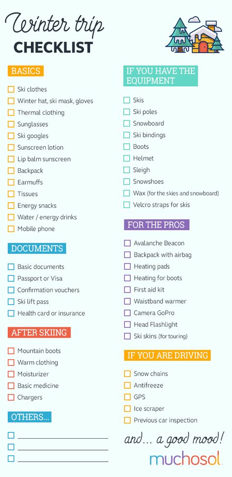 Ski Checklist, Winter Travel Packing, Ski Trip Packing List, Ski Trip Packing, Snow Vacation, Holiday Packing Lists, Winter Packing List, Travel Packing Checklist, Holiday Checklist