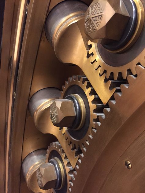 Vault door for old Bank of America, built by Bethlehem Steel. Barn Wood Mirror, Antique Safe, Bethlehem Steel, Safe Door, Vault Doors, Safe Vault, Metal Art Diy, Bank Of America, Storage Diy