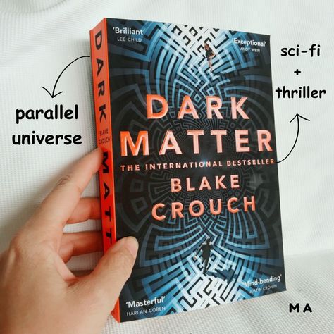 Book Review: Dark Matter by Blake Crouch Dark Matter Blake Crouch, His Dark Materials Book, Dark Matter Book, In A Dark Dark Wood Book, Defence Against The Dark Arts Book, Andy Weir, Book Food, Harlan Coben, Till We Meet Again