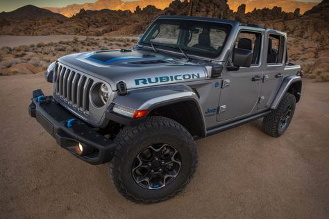 The instant max torque of electric powertrains is great for off-roading, which makes it an ideal addition to the Jeep Wrangler. Debuting in the 4xe,... Mobil Off Road, Off Road Jeep, Jeep Brand, Wrangler Jeep, Jeep Rubicon, Wrangler Rubicon, Jeep Models, Toledo Ohio, Jeep Wrangler Rubicon