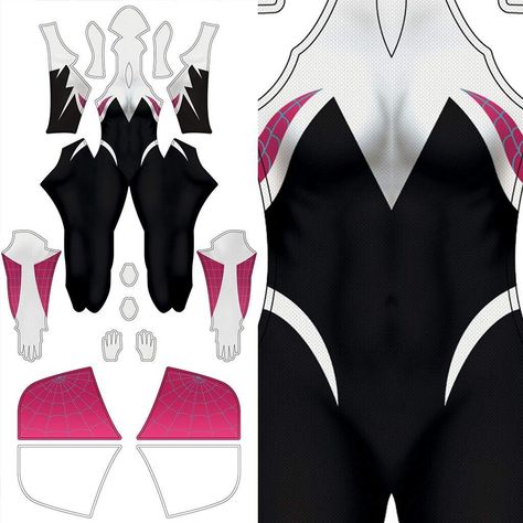 Homestuck Cosplay Tutorial, First Time Sewing, Gwen Cosplay, Gwen Spiderman, Spider Gwen Cosplay, Homestuck Cosplay, Bodysuit Pattern, Spiderman Art Sketch, Fashion Design Patterns