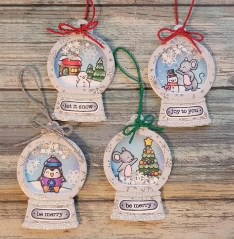 Paper Snowglobe Craft, Tactile Cards, Snow Globe Cards Diy, Snowglobe Card Diy, Snowglobe Cards Christmas Diy, Snow Globe Cards Christmas, Snowglobe Card, Xmas Cards Handmade, Paper Christmas Ornaments