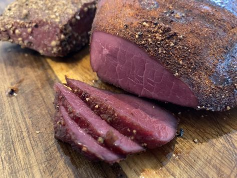 Venison Brine Recipe, Pastrami Brine Recipe, Venison Pastrami Recipe, How To Make Pastrami, Pastrami Recipe, Elk Recipes, Venison Jerky, Deer Recipes, Meat Marinade