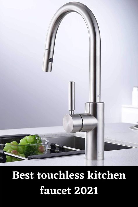 Best touchless kitchen faucet 2021 Brushed Nickel Kitchen Faucet, Best Kitchen Faucets, Brushed Nickel Kitchen, Touchless Kitchen Faucet, Modern Kitchen Sinks, Kitchen Sink Faucets, Kitchen Taps, Mixer Taps, Sink Faucets