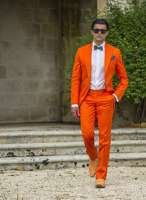 Clock work orange Groom Collection, Orange Suit, Orange Tiger, Suits Prom, Orange Pants, Wedding Dress Men, Groom Tuxedo, Award Ceremony, Designer Suits For Men