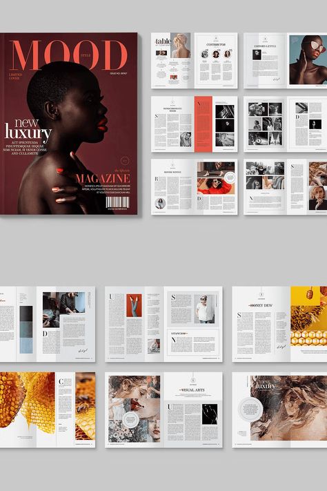 Magazine Template Magazine Masthead Design, Magazine Page Design, Portfolio Magazine, Editorial Design Magazine, Magazine Cover Page, Magazine Format, Magazine Content, Magazine Design Cover, Layout Magazine