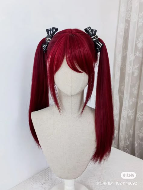 red wig hairstyle Pelo Color Vino, Hair Style Korea, Cosplay Hair, Kawaii Hairstyles, Pretty Hair Color, Hair Stylies, Hair Up Styles, Hair Reference, Aquaman