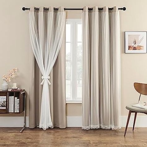 Amazon.com: Estelar Textiler Brown and Greyish White Gradient Blackout Curtains for Bedroom, Thermal Insulated Ombre Blackout Drapes, Full Room Darkening Energy Saving Curtains for Living Room,52Wx84L,2 Panels : Home & Kitchen Curtains For Modern Bedroom, Sheer Curtains With Blackout Curtains, Neutral Curtains Bedroom, Havenly Dining Room, Short Curtains, Drape Panel, Blackout Drapes, Sheer Overlay, Curtains Bedroom