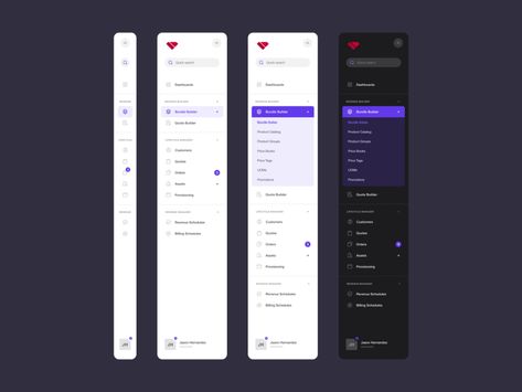 Sidebar navigation by Robin Holesinsky on Dribbble Web Design Sidebar, Sidebar Design, Navigation Design, Desktop Design, Ui Components, Navigation Bar, Dashboard Ui, Web Ui Design, Dashboard Design