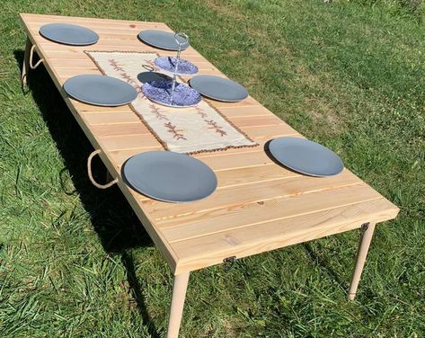 Boho Picnic Table, Car Picnic, Portable Picnic Table, Picnic Table Plans, Wood Bar Cart, Modern Bar Cart, Table Picnic, Folding Picnic Table, Table Folding