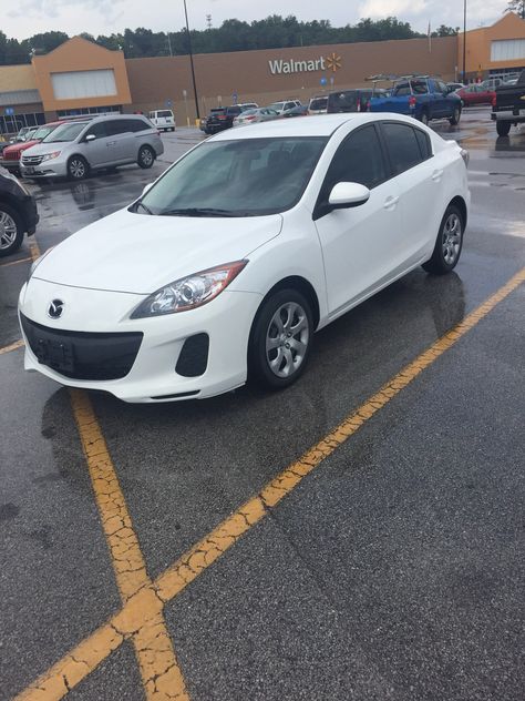 2013 Mazda 3 white Mazda 3 White, Car Manifestation, Mazda 2010, Mazda 3 2008, Life Manifestation, Mazda Cars, Fun Videos, Car Essentials, Manifestation Board