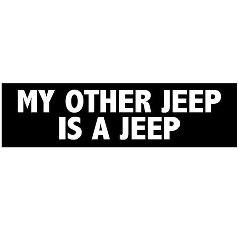 If you own a Jeep, you know just how awesome you are! Tell everyone else to STICK IT! with this 11 x 3 funny bumper sticker! :)  11 x 3 decal or magnet. FREE SHIPPING !!!!  Ships within 1-3 business days.  * Printed with solvent based inks that are waterproof, and UV resistant. * Will provide years of life in outdoor environments. * Shipping is FREE worldwide. * We ship via USPS -- PLEASE be sure that the address you provide can receive USPS mail. Jeep Decals Vinyls, Funny Jeep Decals, Jeep Girl Quotes, Jeep Background, Jeep Life Decal, Jeep Tattoo, Off Road Bumpers, Jeep Stickers, Jeep Decals