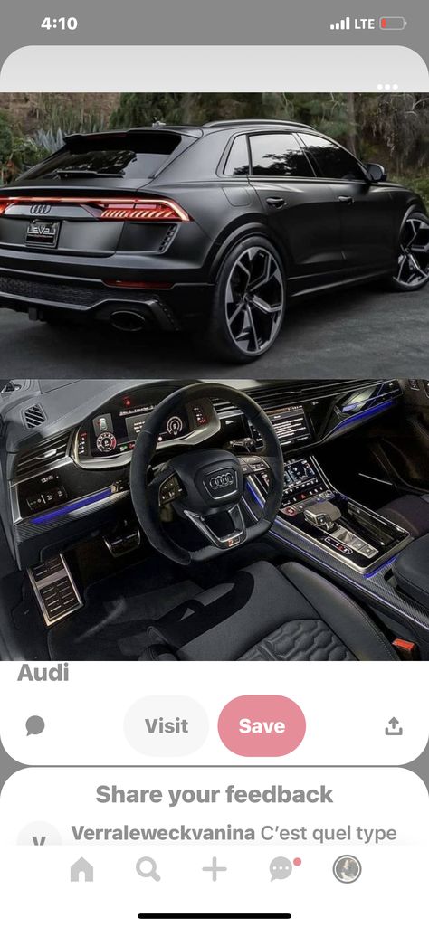 Audi Crossover, Audi Rsq8, Audi Rs Q8, Dream Cars Audi, Luxury Cars Range Rover, Car Dream, Luxury Cars Audi, Audi Q8, Black Audi