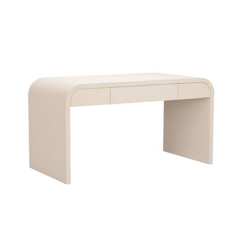 Chelsea House Creamy Color Palette, Curved Desk, Portal Design, Faux Shagreen, Creamy Color, Beauty Clinic, Chelsea House, Contemporary Interiors, Writing Desk