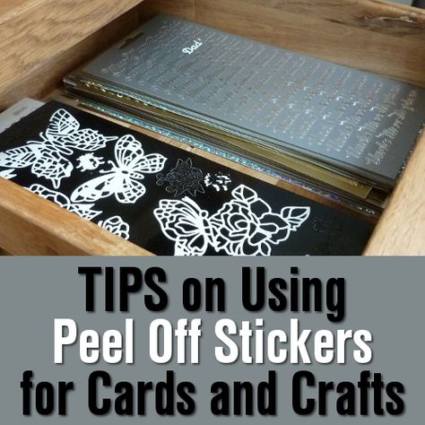 Tips and techniques on using peel off stickers for your card making and paper crafts Card Embellishments, Card Making Tips, Scrapbooking Techniques, Elizabeth Craft Designs, Elizabeth Craft, Making Greeting Cards, Craft Design, Card Making Tutorials, Health Promotion