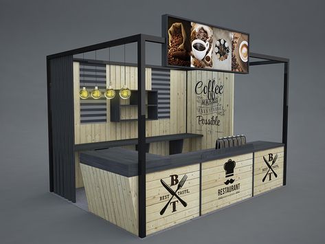 Food Festival Booth Design on Behance Cafe Booth Design, Festival Booth Design, Bazaar Booth Ideas, Booth Design Food, Bazaar Booth, Food Stand Design, Coffee Booth, Food Stall Design, Street Food Design