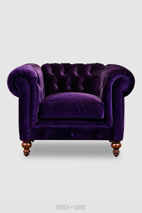 Purple Velvet Chair, Purple Furniture, Deco Baroque, Velvet Sofas, Small Sectional Sofa, Chesterfield Armchair, Purple Sofa, Smart Tiles, Plywood Furniture